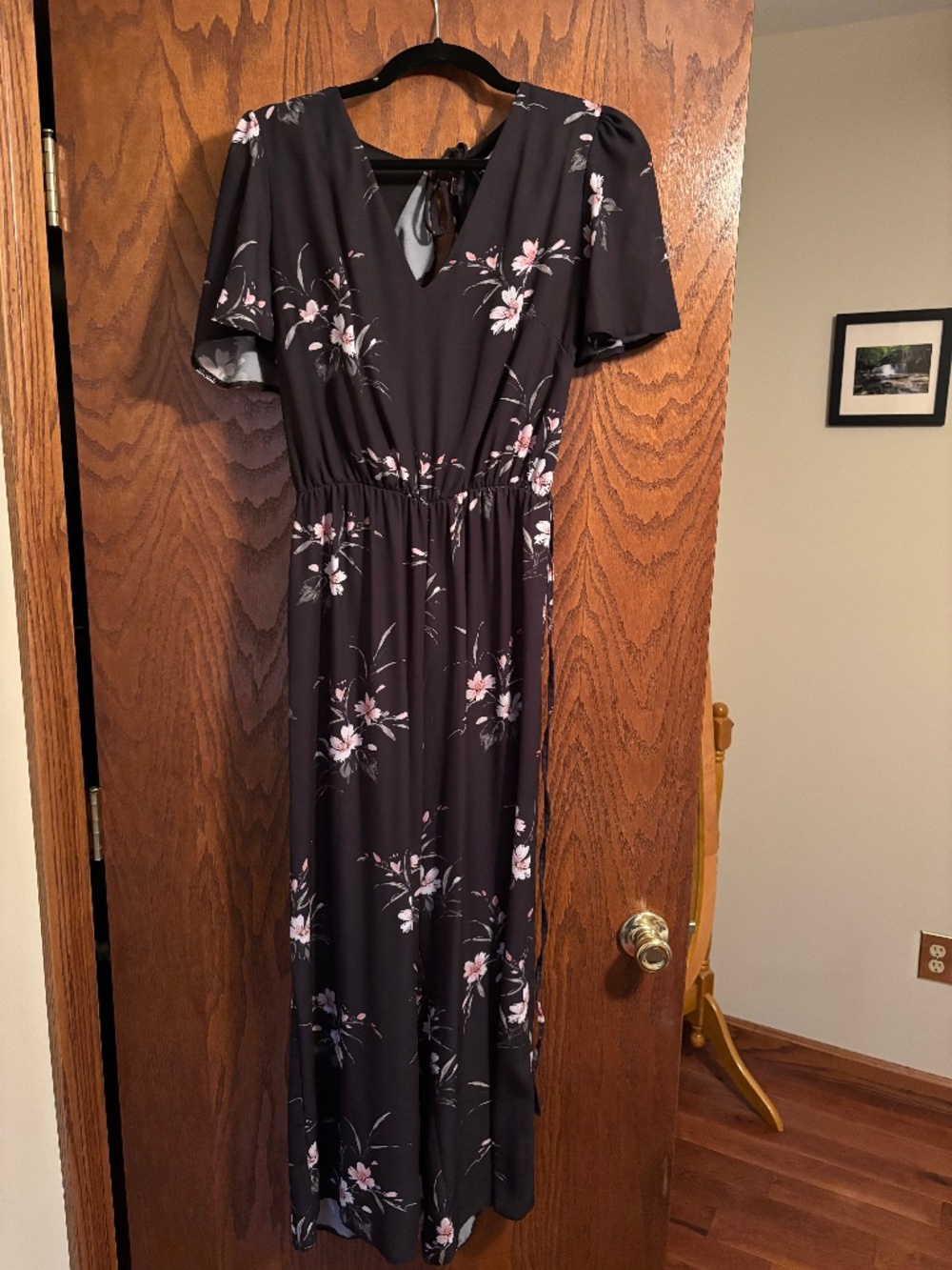 Oh my love floral open back jumpsuit